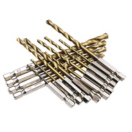 【Hund】1pc HSS High Speed Steel Titanium Coated Drill Bit 1/4 Hex Shank 1.5mm-6.5mm
