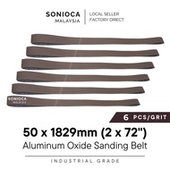 50x1829mm (2x72") Aluminum Oxide Sanding Belt Abrasive Belt for Knife Grinder Metal Grinding Polishi