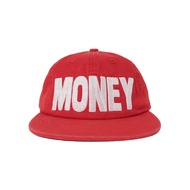 'Money' Red Wash 6-Panel Cap by Money Alter Men's and Women's Hat/