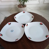 Plastic Chicken Plate/Plastic Chicken Motif Plate 24.5 Cm/Rectangular Chicken Plate Ls