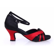 XIHAHA Fashion Women Red Black Latin Dance Shoes for Women Girls Tango Ballroom Comfortable Strip Pole Dance Shoes Soft