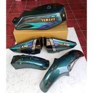 body fullset Yamaha RX king tahun 1995 -1996 warna hijau set stiker dan emblem