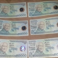 uang kuno lama jadul soeharto 50 ribu polymer kondisi sesuai gambar