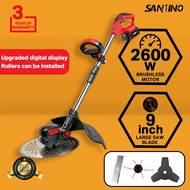 SANTINO Mesin Rumput 988v 1588v Cordless Grass Cutter Machine Grass Trimmer Rechargeable Electric La