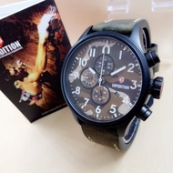 Expedition 6678 Jam Tangan Pria Original Chronograph & tanggal aktif Tali Kulit