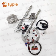 กระบอกกลึง + แกนตัด2นิ้ว เวฟ110i + ดุมเจาะลายดาว + ปั๊มบนยิงทราย + สายเบรคหัวฟันเฟืองสีแดงตัดน้ำเงิน