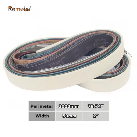 2000x50mm Polishing Sanding Belts Belt Grinder Accessories, Non-woven Nylon Fiber, Wool Felt, 305EA 