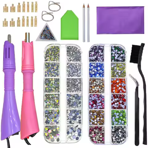 Hot Sale High Quality Hot Fix Rhinestone Hotfix Applicator with 7 Tips Crystal Glass Hot Fix Rhinest