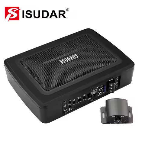 ISUDAR SU6901 150W Slim Car Subwoofer Amplifier 6x9 Active High/ Lower Level Hifi Auto Bass Seat Aud