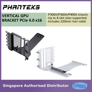 Phanteks Vertical GPU bracket with PCIe 4.0 x16 Riser Cable P300A/P360A/P400A chassis (Black/White) [PH 6000 | PH 6001]