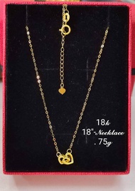 COD SALE SALE SALE Cheapest Store Direct Supplier Pawnable Gold Necklace for Women Heart Center 18k