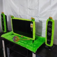 Taplak meja tv bando tv karakter + bando sound paket hemat / 1 set taplak meja+bando tv karakter+bando sound