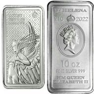 英國聖海倫娜女神純銀銀條10盎司，女神銀條，銀條，銀幣，紀念幣，幣~英國聖海倫娜女神純銀銀條10盎司