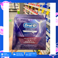 [Hộp 14 gói] Miếng dán trắng răng Miếng dán răng 3D White Luxe Advanced oral b - oral b