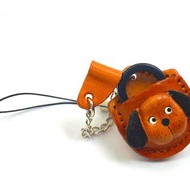 真皮手機帶小巧放大鏡狗 VANCA CRAFT（日本製造工匠手工製作）