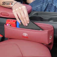 Sieece Leather Car Seat Gap Storage Box Car Interior Accessories For Toyota Wish Hiace Sienta Altis Harrier