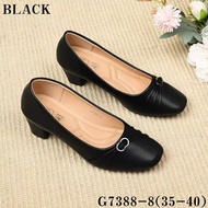 G7388-8 2 Inch Black Leather Shoes for Women Elegant Design Classic & Versatile 35-40