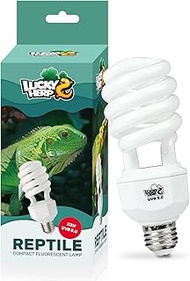 LUCKY HERP UVB 5.0 23 W, Reptile UVB 100, Compact UVA UVB Lamp Terrarium, Tropical Terrarium Lamp fo