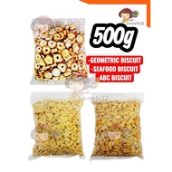 500gm ABC / Geometric / Seafood Biscuit (Halal) repacking