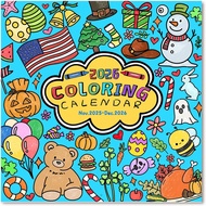 Kalendar Dinding Mewarna Kanak-Kanak 2026 dengan Gambar Ilustrasi Unik, Nov. 2025 - Dis. 2026, Kalen