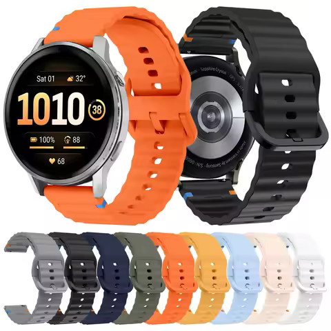 20 22mm Sport Silicone Strap For Garmin Venu 4 45mm Vivoactive 6 5 Bracelet Correa For Forerunner 57
