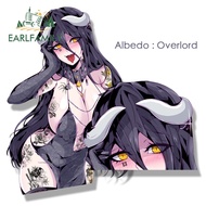 EARLFAMILY Gyaru Albedo Fanart Car Sticker Anime Overlord Sketch Waifu Decal JDM Cartoon Peek Girl G