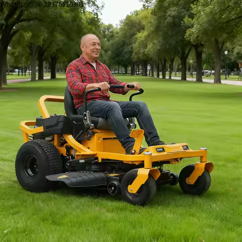 Non Slip Tire Riding Mower Zero Turn All Terrain Adaptable Mower Strong Structure Heavy Duty Work La