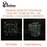 ANUBIAS Desktop Aquarium Tank Set (A298) Black / White - 10L ** 27.5cm(L) x 22.3cm(W) x 30cm(H)