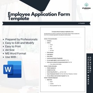 Employee Application Form Template