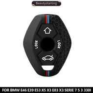 BEAUTYSTARTING Silicone Car Remote Key Case Cover 4 Buttons Folding Remote Key Fob Protection For BM