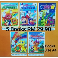 Kindergarten ABC WRITING 123 Activity Books Early Learning Numbering Puzzle Coloring Books Mathemati