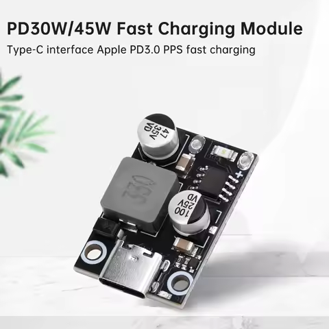 30W 45W Type-C QC3.0 PD3.0 DC-DC Buck Converter Charging Step Down Module 8-32V 9V 12V Fast Quick Ch