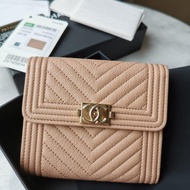 dompet bekas original branded / chanel wallet trifold