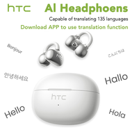 HTC NE55 Bluetooth Earphones AI Translator Earbuds OWS Ear clip Sports Wireless Headphones Noise Red