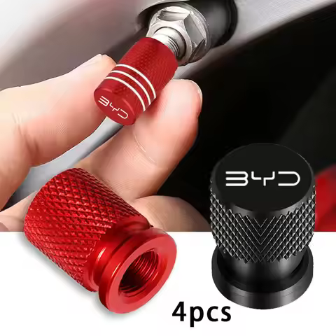 Car Accessories 4pcs Aluminum Car Wheel Tire Valve Cap Covers For BYD Atto 3 Act 3 Tang F3 E6 Dmi Yu