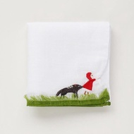 HIKKOMI 小紅帽刺繡手帕 棉麻交織 日本製 交換禮物