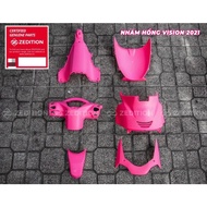 Dàn áo nhựa nhám Vision 2021 Hồng Xanh Ngọc Cam Zedition . DoChoiXeMay