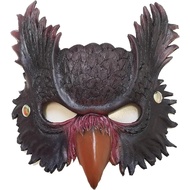 Topeng Burung Hantu Separuh Muka Topeng Haiwan Cosplay Burung Hantu Topeng Penyamaran Halloween