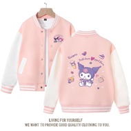 Besboll Jacket Children Couple Twins Unisex Unisex Logo Motif Animation Kuromi Japan Cute Cute Age 1 2 3 4 5 6 7 8 9 10 11 12 13 14 15 16 17 18 Months Month Month Th Year Years Can Request Color Combination Of Durable DTF Screen Printing Motif By Lucky Ki