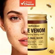 Bee Venom Collagen Firming Cream,45% Snail Mucin,Vitamin E,Instant Nourishing,Long-lasting Moisture,