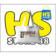 BRUSSELS BELGIUM TOTEBAG - BRUSSELS BELGIUM TOTE BAG - BRUSSELS BELGIUM SOUVENIRS - BRUSSELS BELGIUM