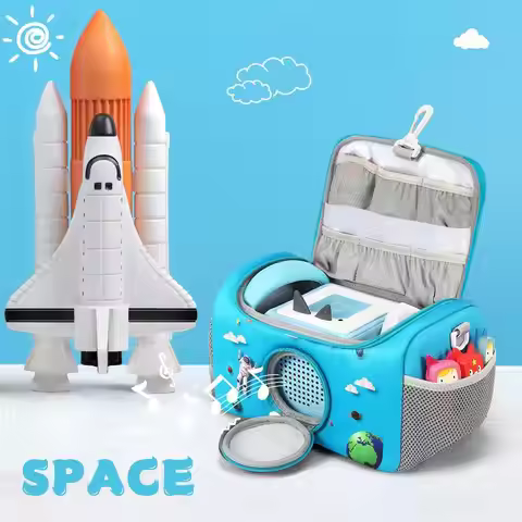 Shockproof Waterproof Fleece Zipper Storage Box Portable Kid Smart Speaker Protector Bag For Toniebo