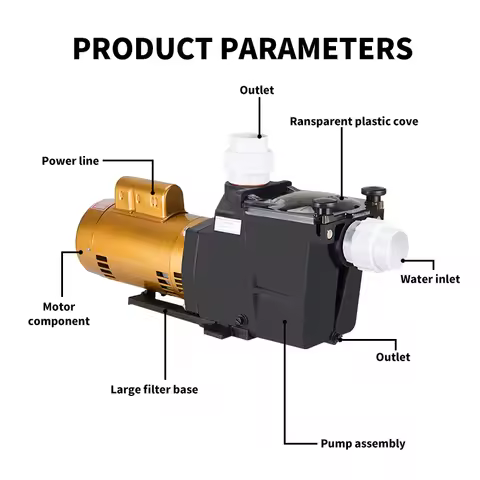 Hot sales 1hp 1.5hp 2hp 3hp Water Pump Electric High Speed Swimming Pool Pump and Filter