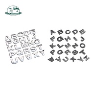 [Garende] 26 Pieces 3D Car Letter Sticker DIY Metal Letter Auto Sticker for Motorhome