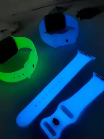 Luminous Silicone Watch Strap Suitable For Apple Watch Series 9/8/7/6/SE 38 40 41 42 44 45 49mm S10 
