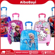 【24H】3D Cartoon 18 Inch Travel & School Trolley Kids Luggage Bag Pretend Play Cartoon Kids 18" Lugga