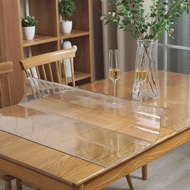 PVC Transparent table cloth cover tablecloth mat for table waterproof rectangle soft glass cloth kit