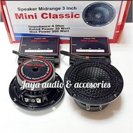 Speaker Midrange 3inch Mini Classic Plus Crossover 3way Mini Classic
