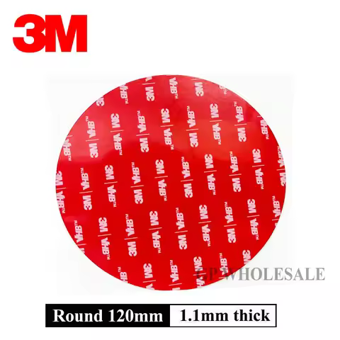 1piece Round 120mm Circle Diameter=12cm Black 1.1mm Thick 3M VHB 5952 Heavy Duty Double Sided Adhesi