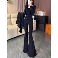 seluar slack bootcut perempuan seluar bootcut woman slack bootcut woman Big Flared Pants - High Wais